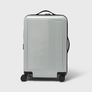 New - 21.5" Hardside Carry On Spinner Suitcase Puritan Gray - Open Story