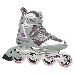 New - Roller Derby Women's Aerio Q-60 Inline Skates - Gray/White/Pink (9)