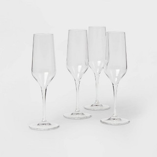 New - 8oz 4pk Glass Atherton Champagne Glasses - Threshold