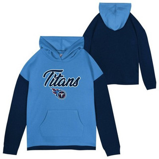 New - NFL Tennessee Titans Girls' Fleece Hooded Sweatshirt - XL