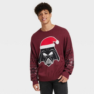 New - Men's Disney 100 Star Wars Pullover Sweater - Maroon L