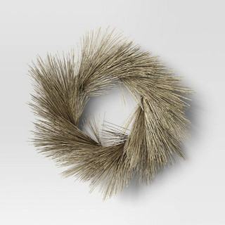 New - Shimmer Long Needle Pine Christmas Wreath - Threshold