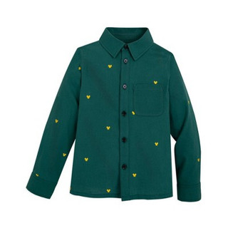 Boys' Disney Mickey Mouse & Friends Woven Sweater Top - Dark Green 3- Disney Store