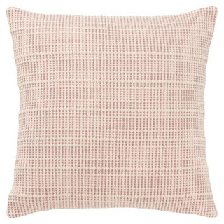 New - 20"x20" Oversize Horizontal Striped Square Throw Pillow Cover Pink - Rizzy Home