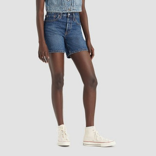 New - Levi's Women's Mid-Rise Jean Shorts - Pleased to Meet You 24