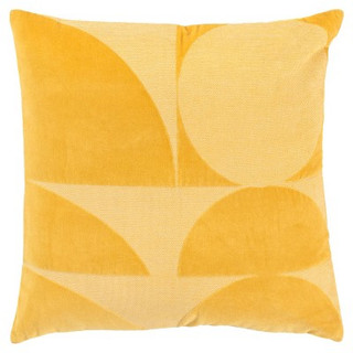 New - 20"x20" Oversize Geometric Square Throw Pillow Cover Yellow - Rizzy Home