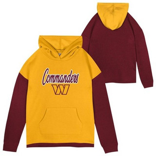 NFL Washington Commanders Girls' Fleece Hooded Sweatshirt - L