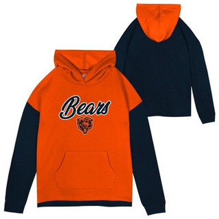 New - NFL Chicago Bears Girls' Fleece Hooded Sweatshirt - XL