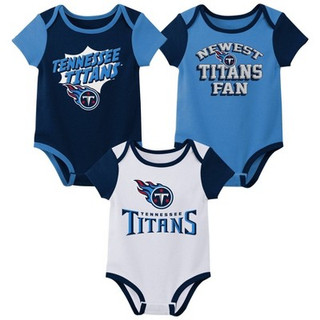 New - NFL Tennessee Titans Infant Boys' AOP 3pk Bodysuit - 6-9M