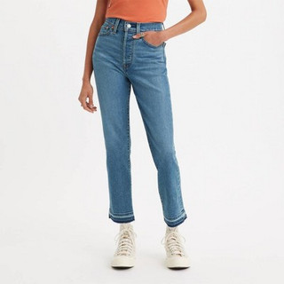 New - Levi's Women's High-Rise Wedgie Straight Cropped Jeans - Turned On Me 24