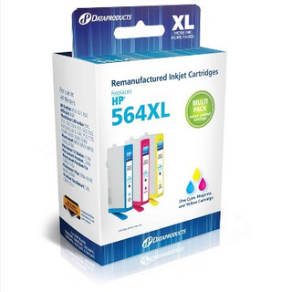 New - Remanufactured Cyan/Magenta/Yellow 3-Pack High Yield Ink Cartridges - Compatible with HP 564XL Ink S - Dataproducts