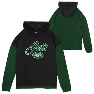 NFL New York Jets Girls' Fleece Hooded Sweatshirt - XS