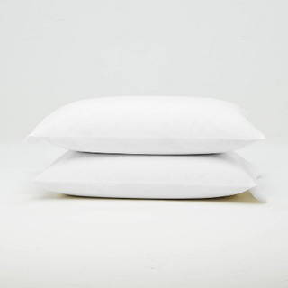 King Washed Supima Percale Solid Pillowcase Set White - Casaluna