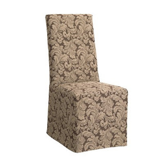 New - Scroll Long Chair Slipcover Brown - Sure Fit