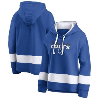 New - NFL Indianapolis Colts Women's Halftime Adjustment Long Sleeve Fleece Hooded Sweatshirt - M