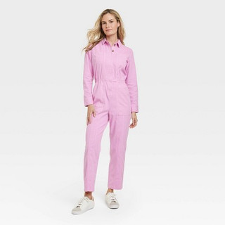 New - Women's Button-Front Coveralls - Universal Thread Pink 0