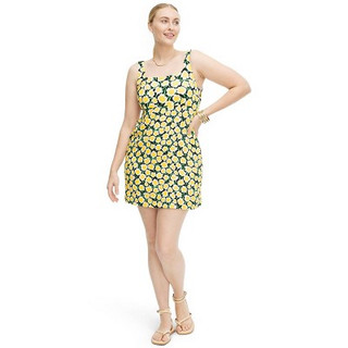 New - Women's 90's Shift Yellow Poppy Mini Dress - DVF 8