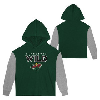 New - NHL Minnesota Wild Girls' Poly Fleece Hooded Sweatshirt - XS