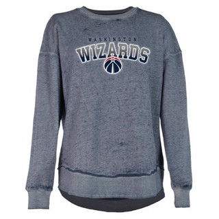 NBA Washington Wizards Women's Ombre Arch Print Burnout Crew Neck Fleece Sweatshirt - M
