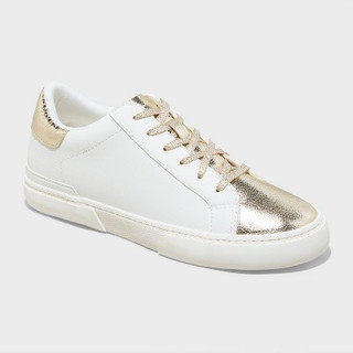 New - Women's Maddison Sneakers with Memory Foam Insole - A New Day Gold 8.5
