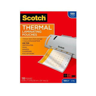 New - Scotch 150ct Thermal Pouches Letter Size 3mm