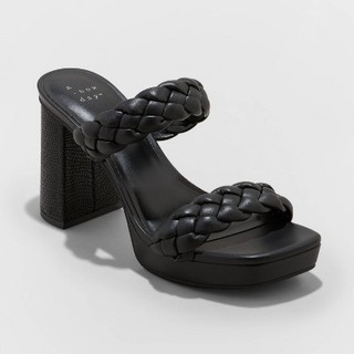 New - Women's Tiana Mule Heels - A New Day Black 7.5