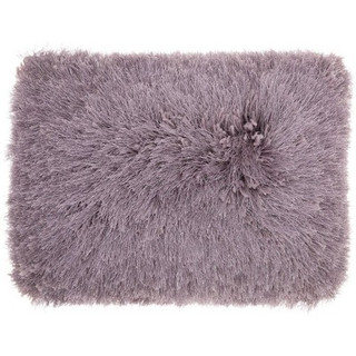 New - 14"x20" Oversize Yarn Shimmer Shag Lumbar Throw Pillow Lavender - Mina Victory
