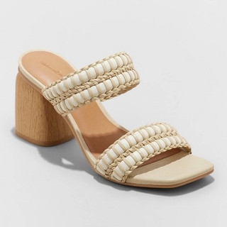 New - Women's Nikola Mule Heels - Universal Thread Cream 9.5
