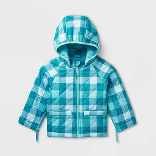 New - Toddler Adaptive Quilted Jacket - Cat & Jack Blue 3T