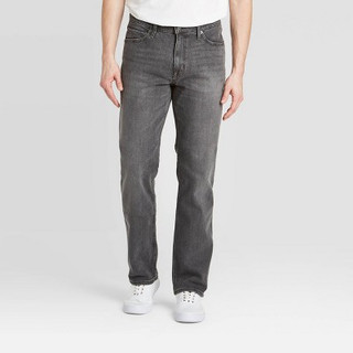 Men's Straight Fit Jeans - Goodfellow & Co Black 40x30