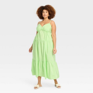 Women's Maxi Sundress - A New Day Green 2X