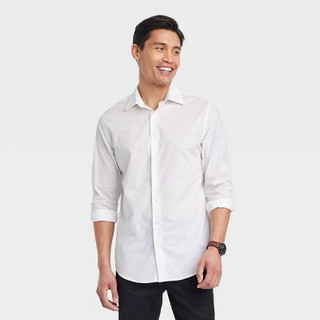 Men's Performance Dress Long Sleeve Button-Down Shirt - Goodfellow & Co White XL