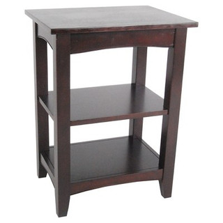 Open Box 2-Shelf Side Table Hardwood Coffee Brown - Alaterre Furniture