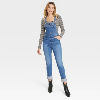 Women's Denim Overalls - Universal Thread Medium Wash 8