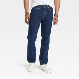 Men's Straight Fit Jeans - Goodfellow & Co™ Dark Blue 40x30