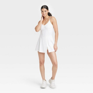 Women's Corset Detail Active Dress - JoyLab White S