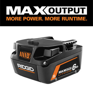 Like New -  RIDGID 18V 6.0 Ah MAX Output Lithium-Ion Battery