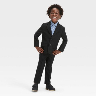 Toddler Boys' Jacket & Pants Suit Set - Cat & Jack Black 12M