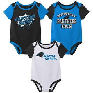 NFL Carolina Panthers Infant Boys' 3pk Bodysuit - 3-6M