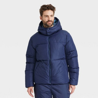 New - Men's Heavy Puffer Jacket - All in Motion Navy S