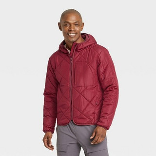 Men's Lightweight Quilted Jacket - All in Motion Red XL