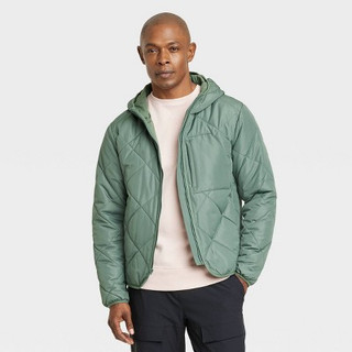 Men's Lightweight Quilted Jacket - All In Motion North Green S
