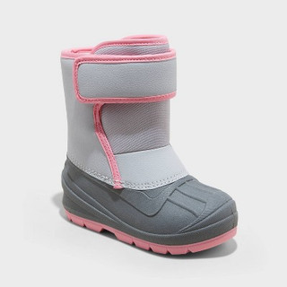 Toddler Girls' Lenny Winter Boots - Cat & Jack Gray 12T