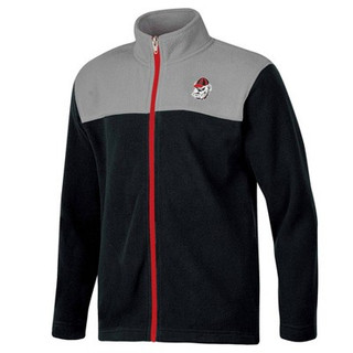 NCAA Georgia Bulldogs Boys' Fleece Full Zip Jacket - S: Embroidered Logo, Midweight, Long Sleeve, High Neck