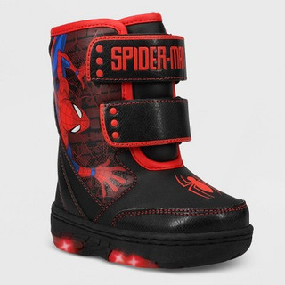 Marvel Toddler Boys' Spider-Man Winter Boots - Red/Black 12T