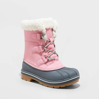 Girls' Kit Winter Boots - Cat & Jack Pink 13