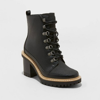 Women's Tessa Winter Boots - A New Day Black 6.5