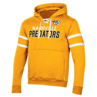 NHL Nashville Predators Men's Long Sleeve Hooded Sweatshirt with Lace - L