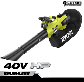 Like New -  RYOBI 40V HP Brushless 600 CFM Cordless Leaf Blower/Mulcher/Vacuum with (2) 4.0 Ah Batteries and Charger