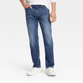 Men's Straight Fit Jeans - Goodfellow & Co Dark Blue Wash 30x30